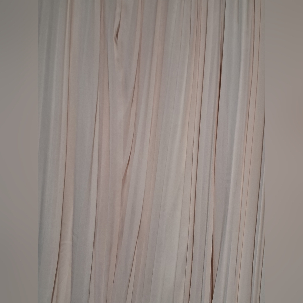 Miracle Cream Pleated Maxi Skirt - Size S/M - Elastic Waist Like New - Picture 14 of 15